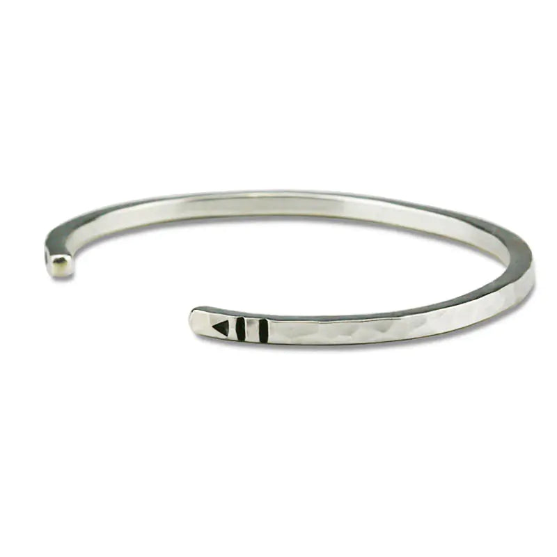S925 Women's Hammered Sterling Silver Bracelet