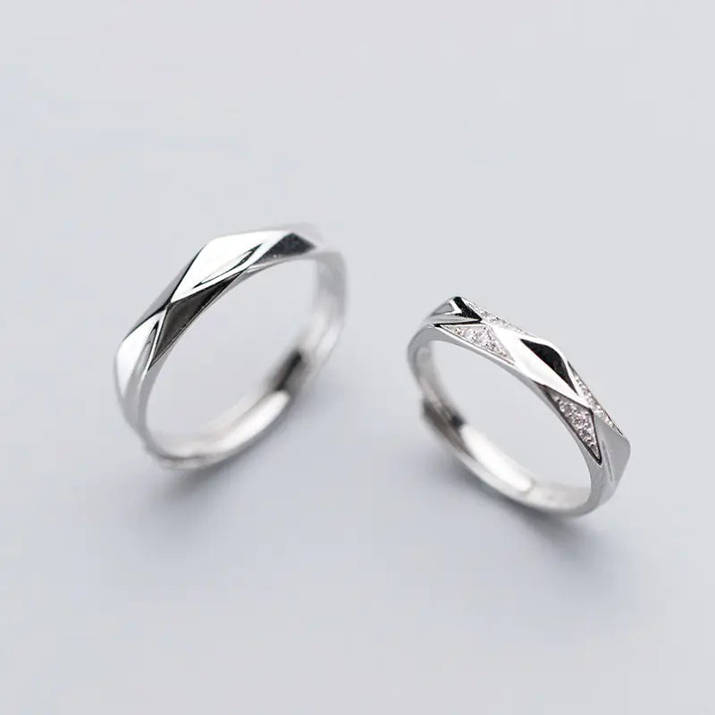 S925 Silver | Adjustable Couple Rings for Men and Women