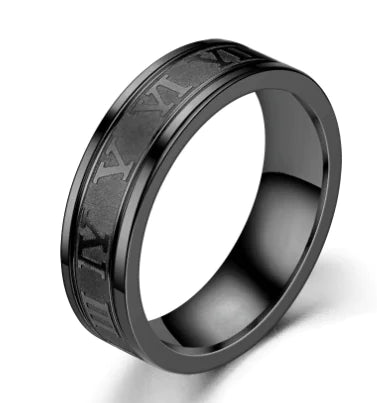 Simple Inner Arc Step Corrosion Roman Ring