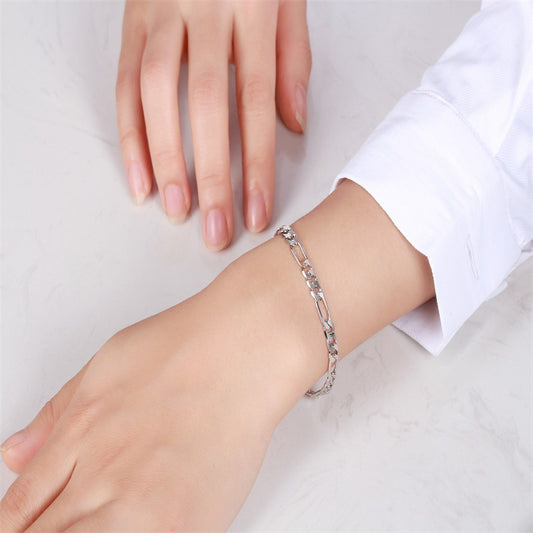 925 Sterling Silver | Figaro Bracelet for Women