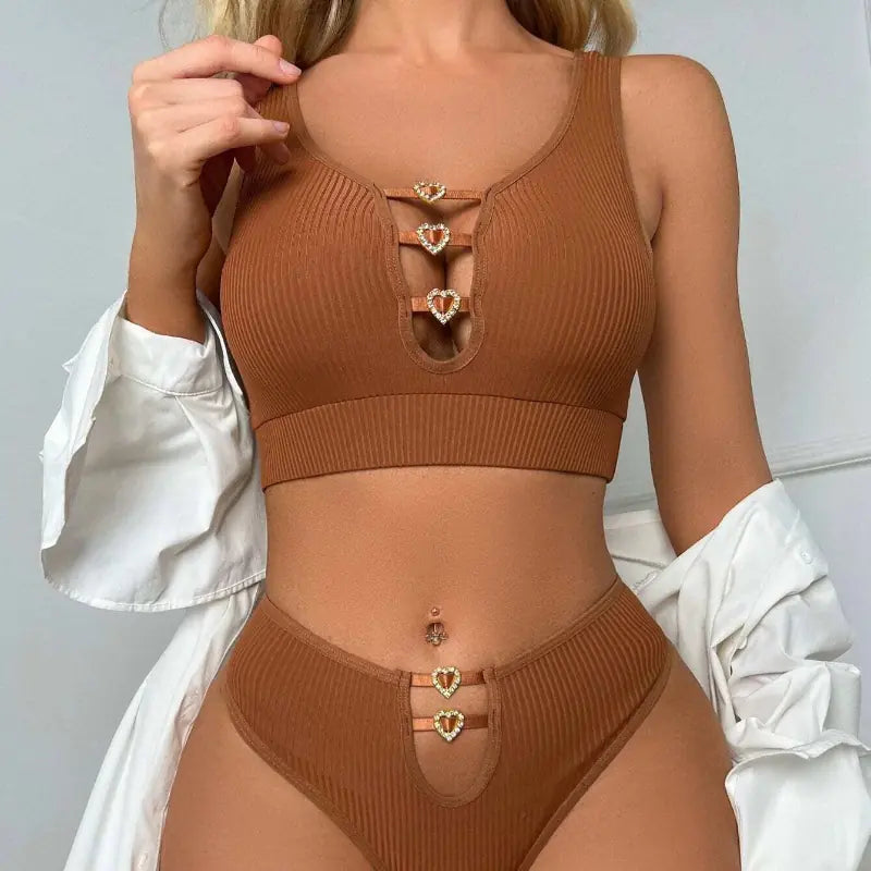 European American Lace Camisole Lingerie Set