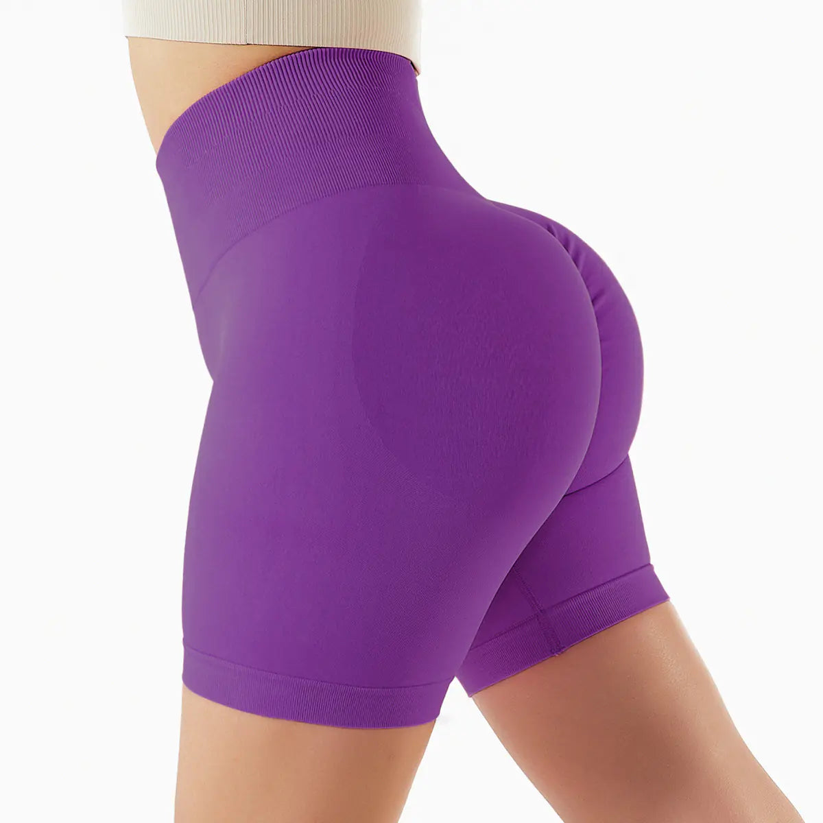 High-Waisted Seamless Yoga Shorts for Women