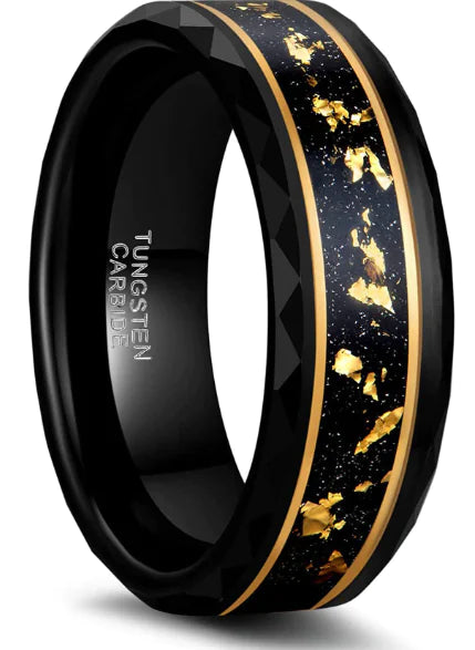 Irregular Gravel Niche Ring for Men’s Jewelry