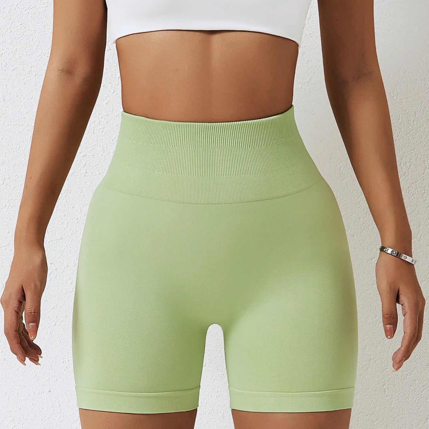 High-Waisted Seamless Yoga Shorts for Women