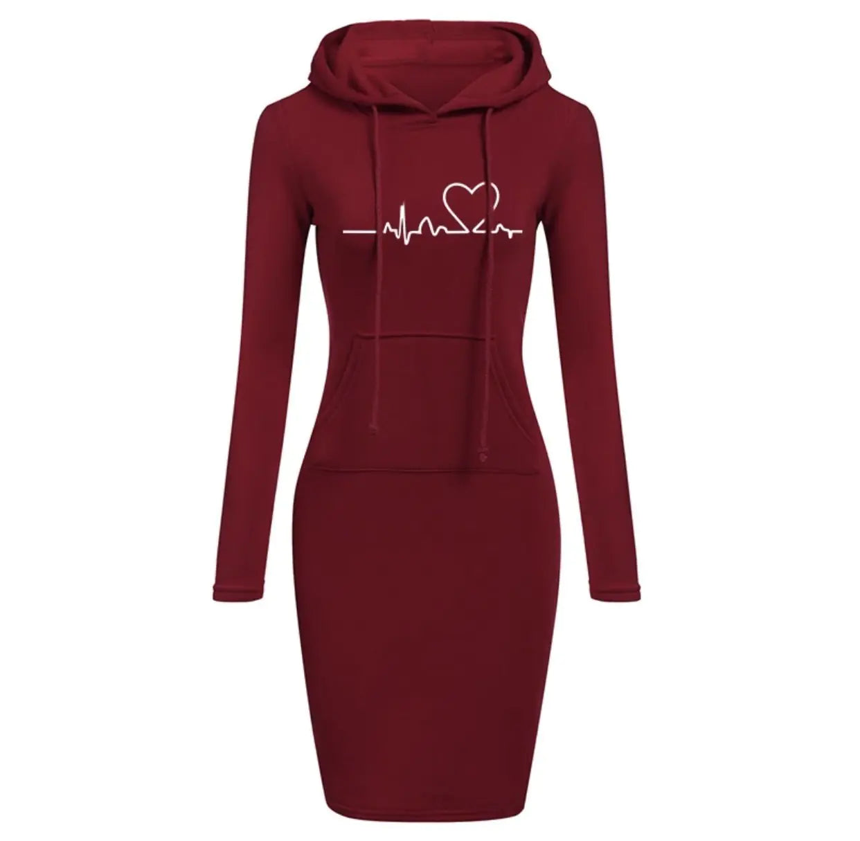 Autumn Winter Women's Long-Sleeved Hoodie Dress