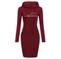 Autumn Winter Women's Long-Sleeved Hoodie Dress