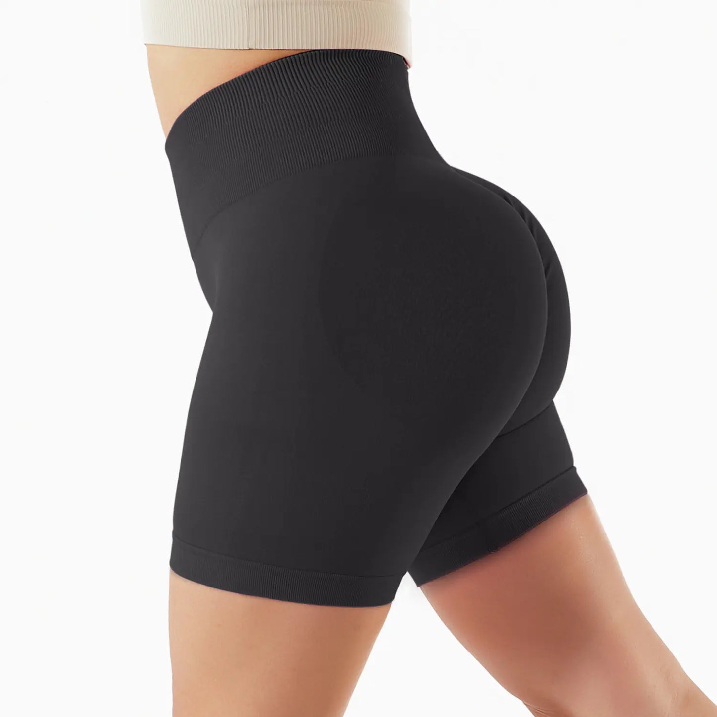 High-Waisted Seamless Yoga Shorts for Women