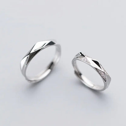S925 Silver | Adjustable Couple Rings for Men and Women